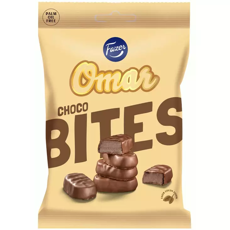 Fazer omar choco bites karkkipussi - Suklaalevyt ja konvehdit - 6416453032514 - 1