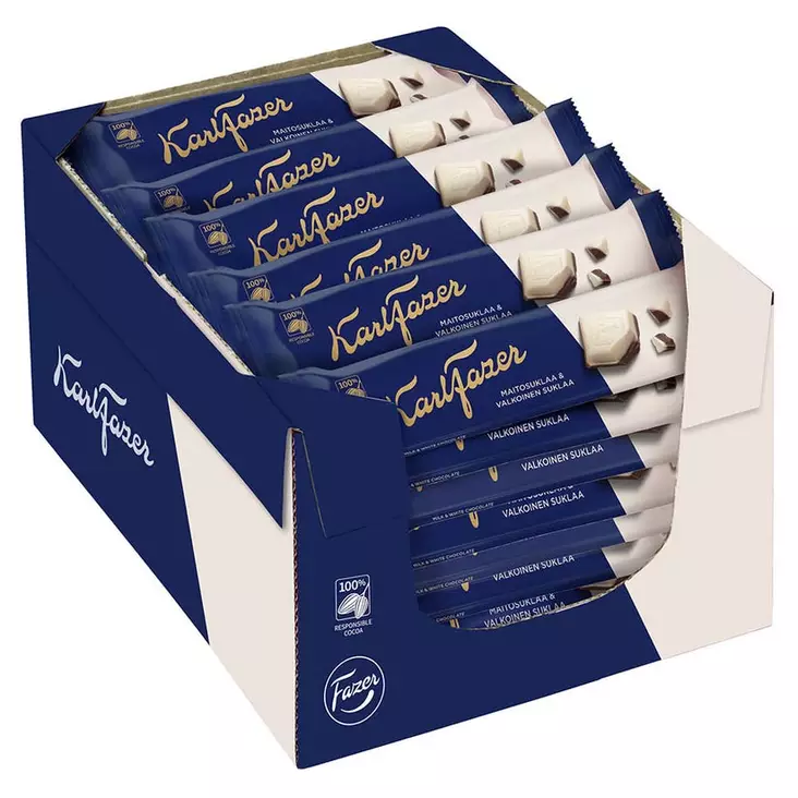 Fazer maitosuklaa ja valkosuklaa patukka - Patukat - 6411404019064 - 1