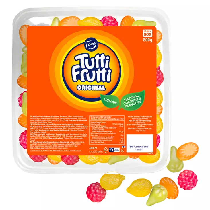 tutti frutti 800g hedelmäkarkki - Karkkipussit  - 6416453432154 - 1