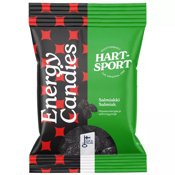 Hartsport salmiakki energiakarkki - Karkkipussit - 6430077255234 - 1