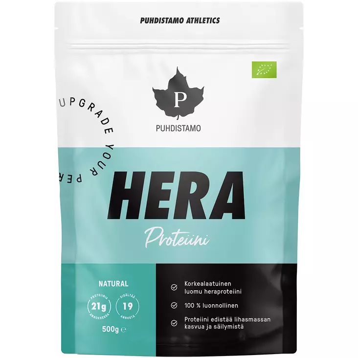 puhdistamo heraproteiini natural 500g jauhe - Vitamiinit ja jauheet - 6430039223004 - 1