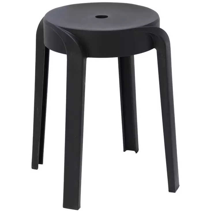 Musta muovijakkara - Terassikalusteet - 8721037370394 - 1