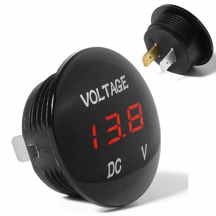 punainen jännitenäyttö volttimittari - Auton mittarit ja tarvikkeet - 6438471011814 - 1