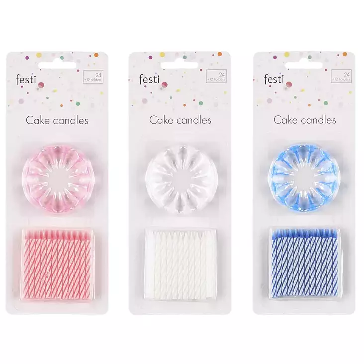 Kakkukynttilät syntymäpäiväkakkuun - Muut leivontatarvikkeet - 6410410156404 - 1