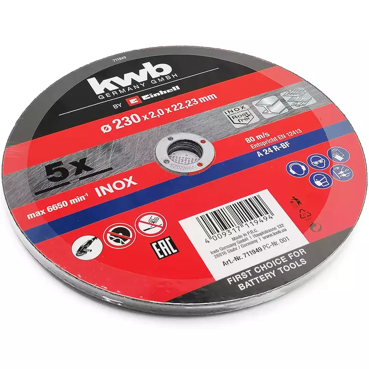 kwb katkaisulaikka 230x22mm 5kpl - Kulmahiomakonelaikat 230mm - 4009317119494 - 1