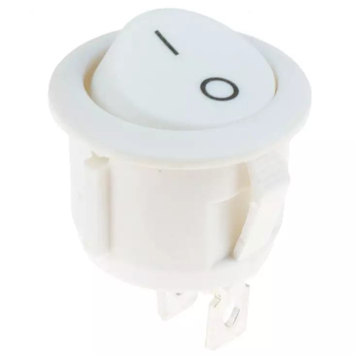 Keinukytkin 12 24 v on off 2 pin valkoinen pyöreä - Auton katkaisimet - 6438471272444 - 1