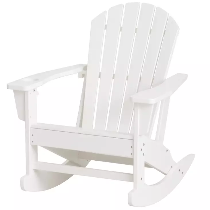 Adirondack keinutuoli valkoinen terassille - Lepotuolit ja riipputuolit - 6410416532684 - 1