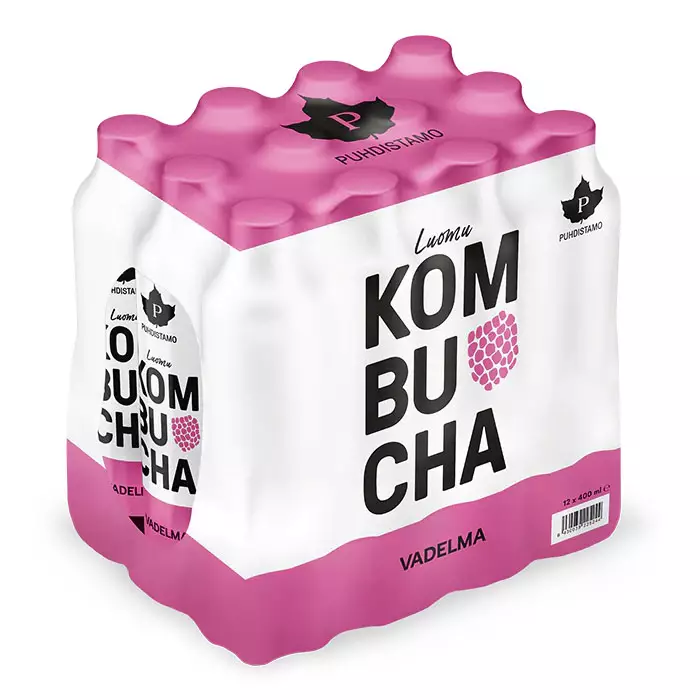 Kombucha vadelma 12x400ml tukkupakkaus - Virvoitusjuomat - 6430039225244 - 1
