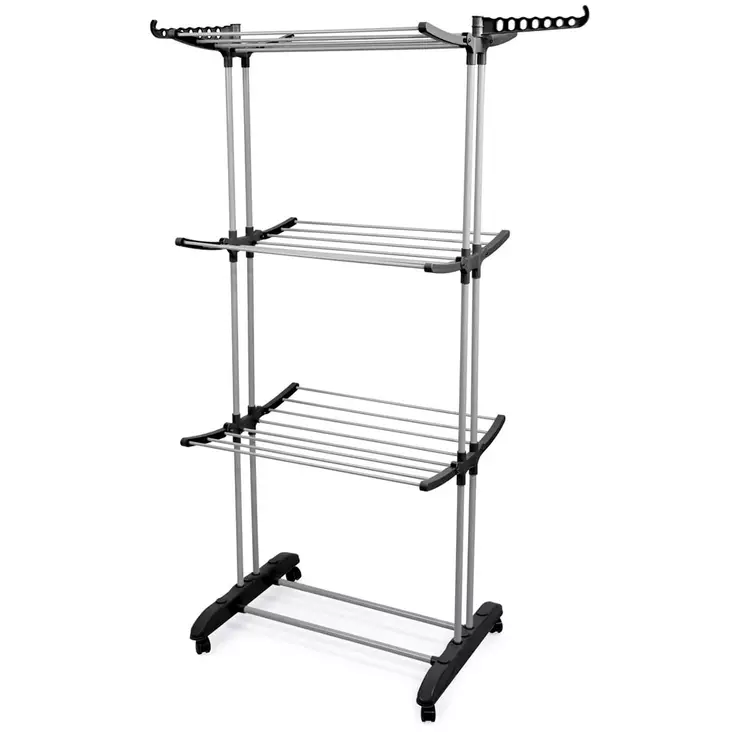 Pyykkiteline pyörillä - Pyykinkuivaustelineet ja pyykkikorit - 8691913402344 - 1