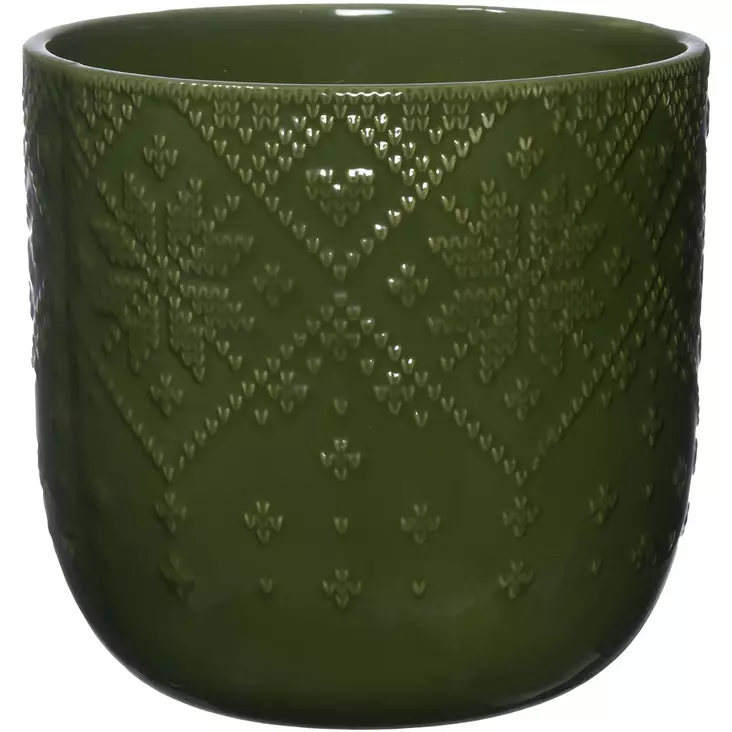 Kukkaruukku winteria neulos tummanvihreä - Kukkaruukut - 6410416515854 - 1