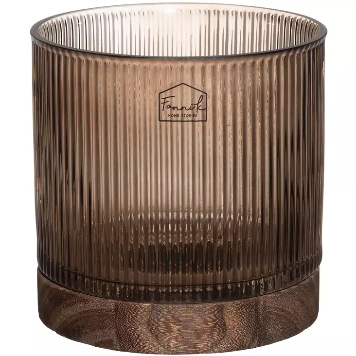 Fanni k lasilyhty vekki ruskea - Kynttilänjalat ja tuikkukipot - 6410416391724 - 1