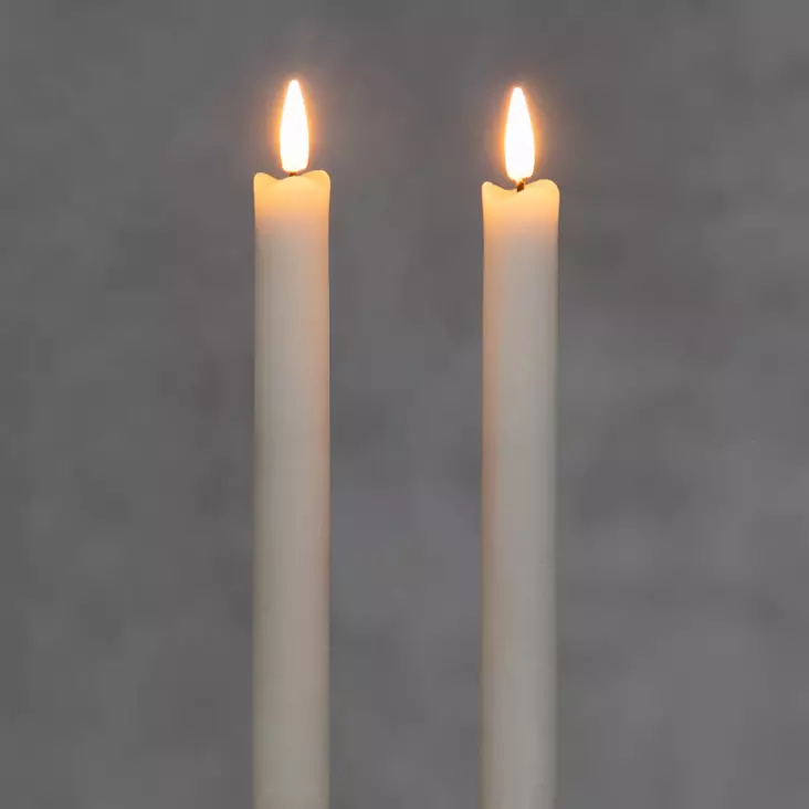 led kruunukynttilä 25cm 2kpl ajastimella - Led-kynttilät - 6410416213224 - 1