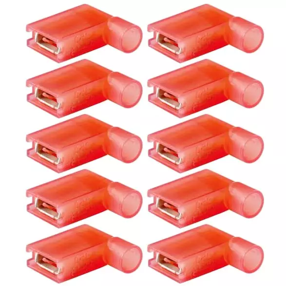 autoline lippuliitin 6,3mm 10kpl punainen - Abikot - 6438255200434 - 1