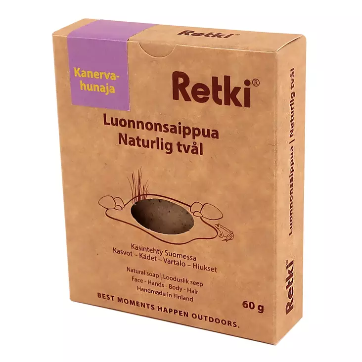 Luonnonsaippua kanerva hunaja 60g retki - Käsisaippuat - 6418536021804 - 1