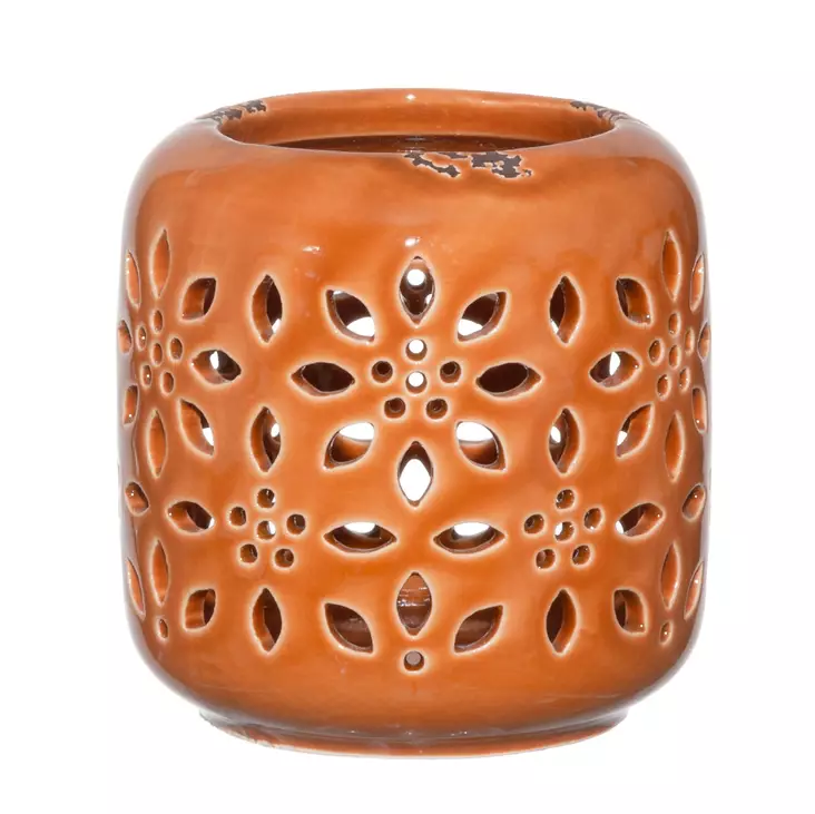 Tuikkulyhty oranssi keramiikka - Lyhdyt - 6410416366364 - 1