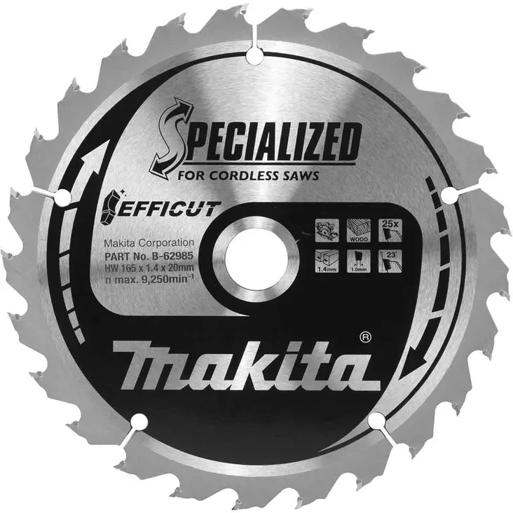 Sirkkelinterä makita 165x1,4 mm - Sirkkelinterät - 088381531474 - 1