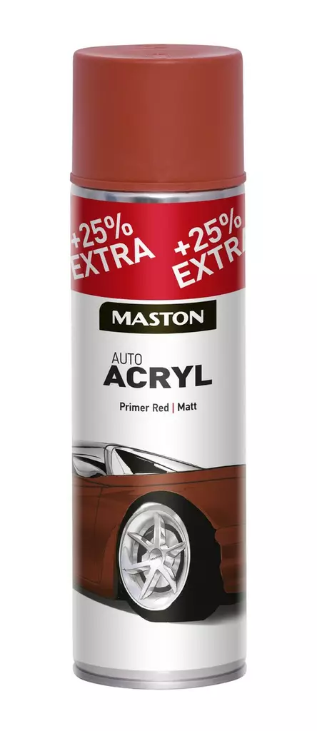 auton punaruskea akryyli pohjamaali 500ml - Maalit ja spray-maalit - 6412490024994 - 1