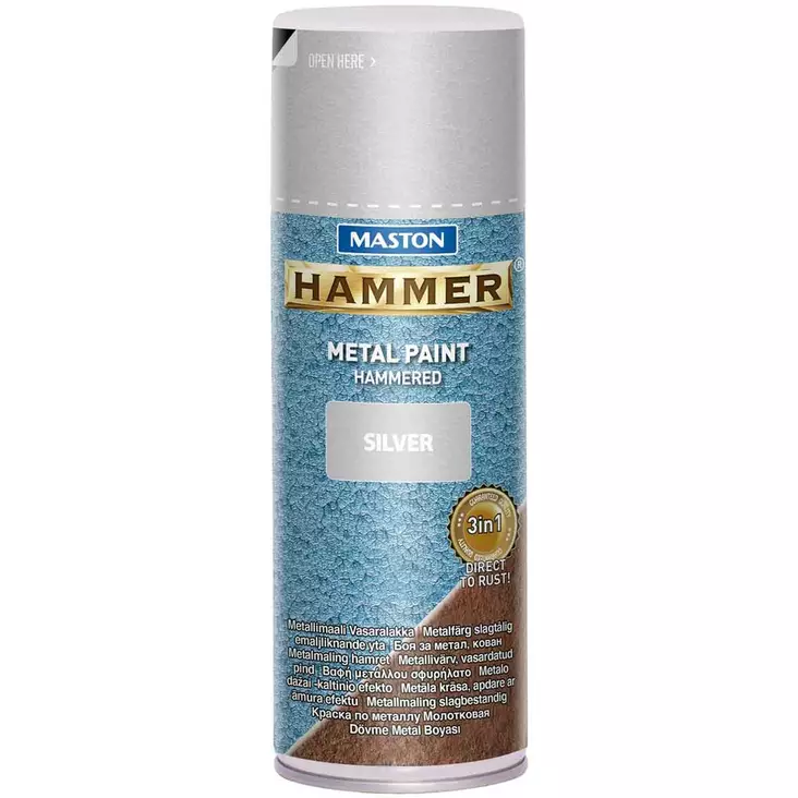 Maston hammer vasaralakka hopea metallipinnoille - Metallimaalit - 6412490017774 - 1