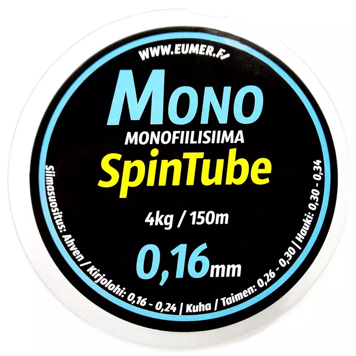 Monofiilisiima spintube 150 m 0,16mm - Pilkkisiimat - 6430075933394 - 1
