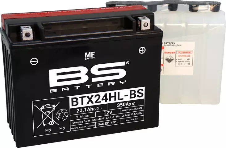Moottorikelkan akku BS Battery BTX24HL-BS MF (cp) 7.3Ah - Pienkoneakut 10-30Ah - 3661451001304 - 2