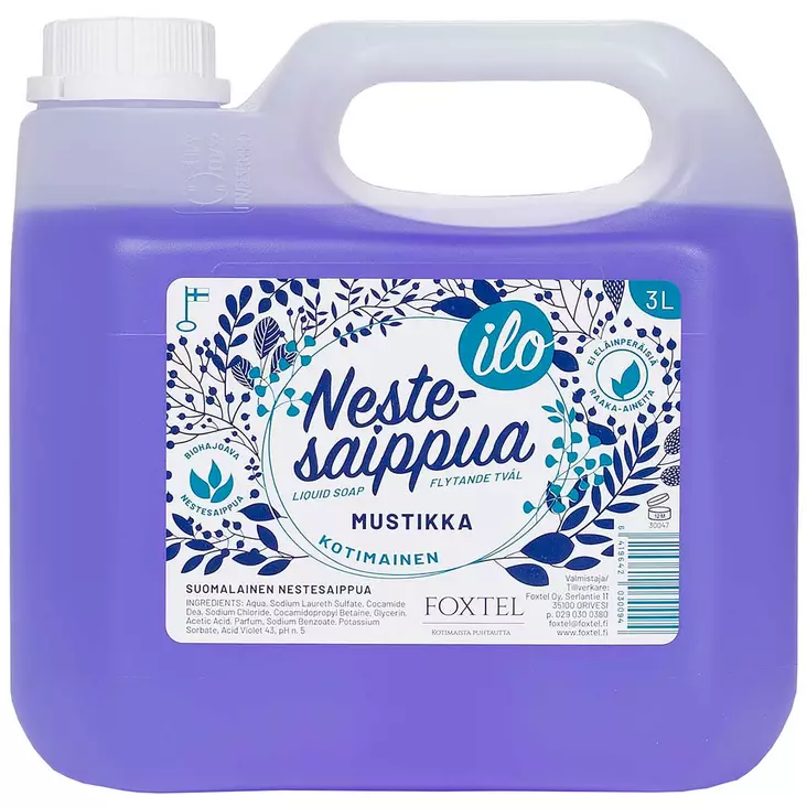 Nestesaippua mustikka suomalainen - Käsisaippuat - 6419642030094 - 1