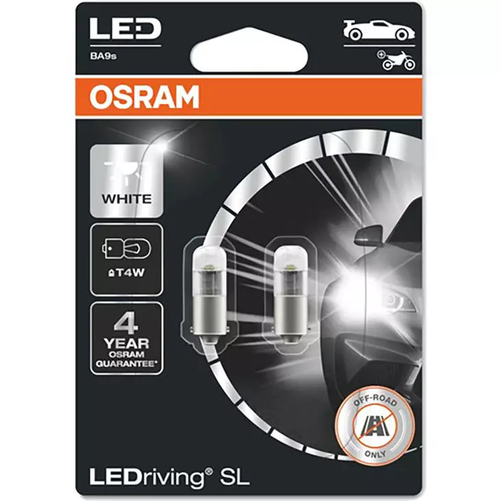 Osram ledriving sl t4w led polttimopari valkoisena - LED-polttimot ja LED-sarjat - 4062172150354 - 1