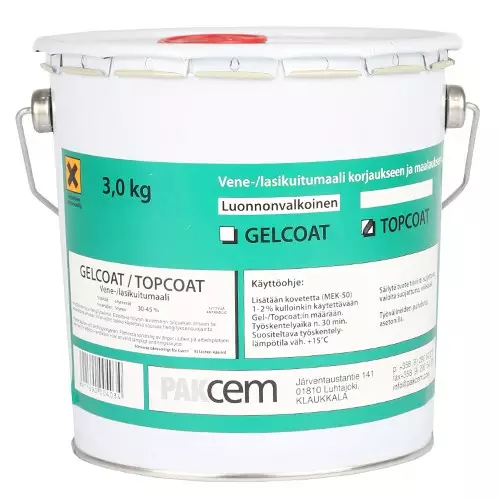 lasikuitumaali 3kg - Veneen korjauskitit ja venekuidut - 6411690004034 - 1