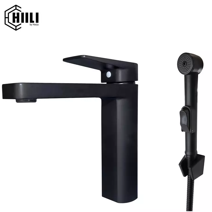 Musta pesuallashana Ruoko käsisuihkulla Hiili sarja - WC tarvikkeet - 6438140866004 - 1