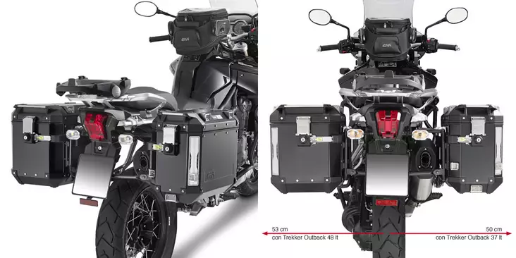 Putkisivutelineet Givi Trekker Outback Tiger Explorer 1200 - Moottoripyörän laukkujen kiinnityssarjat - 8019606204714 - 2
