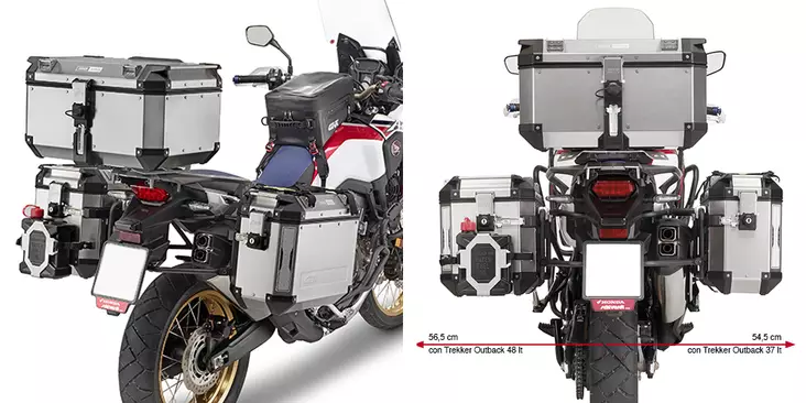 Putkisivuteline Givi CAM Trekker Outback CRF1000L - Moottoripyörän laukkujen kiinnityssarjat - 6438471334944 - 2