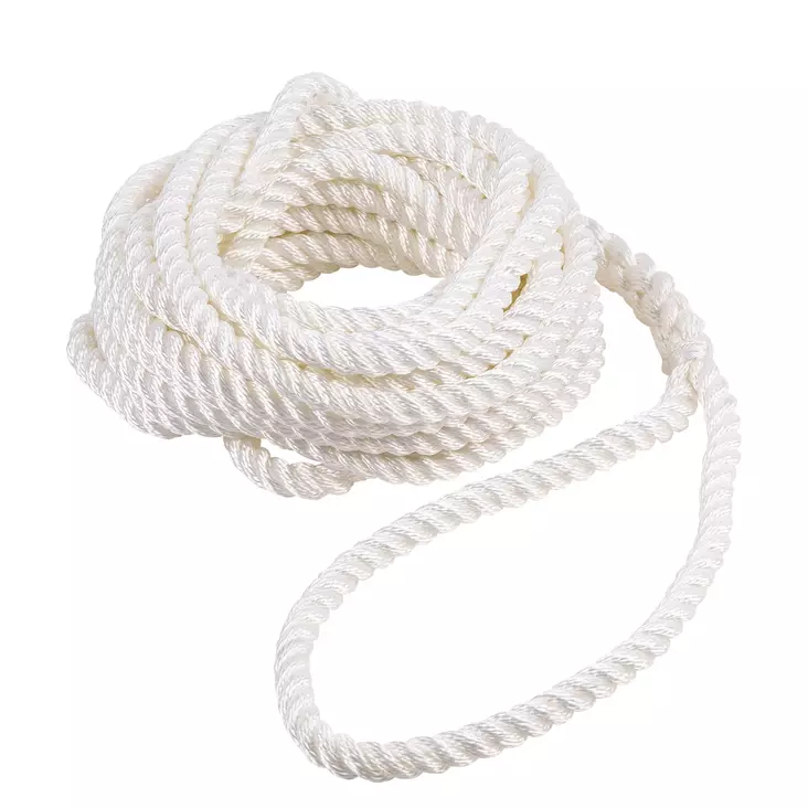 Qvarken Kiinnitysköysi Classic silmukalla 14mm 10m valkoinen - Veneen kiinnitysköydet ja kettingit - 6438235214024 - 1