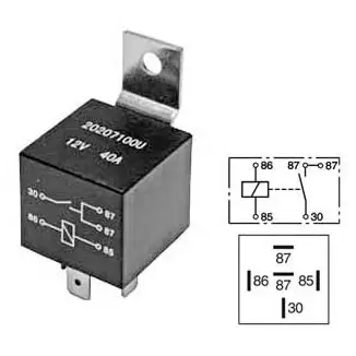autoline rele 12V 40A 5-napainen - Auton releet - 6438255201424 - 1