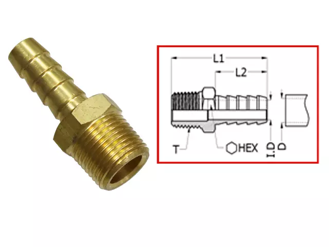 Sea-X polttoaineliitin Universal 1/4 NPT x 5/16 - Vene polttoainesuodattimet ja -liittimet - 6438235049794 - 1