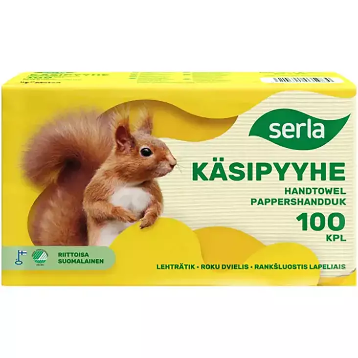 Serla käsipyyhe 100 kpl - WC-paperit ja talouspaperit - 6414301035984 - 1