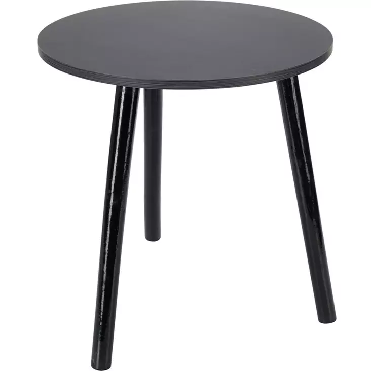 Musta pyöreä sivupöytä 40 cm mdf kannella - Sohvapöydät - 8721037596534 - 1