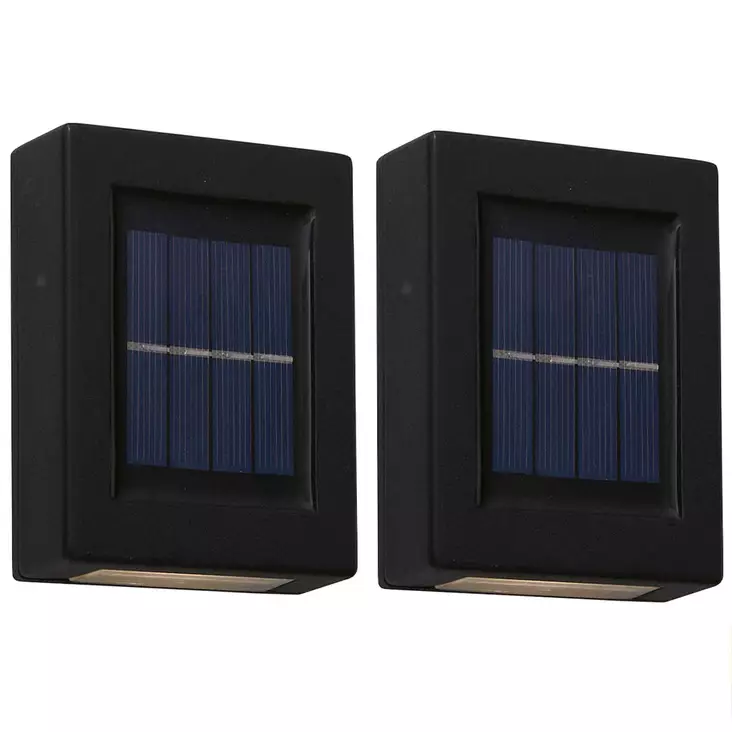 Aurinkokennovalaisin seinälle 2kpl pakkaus - Aurinkokennovalaisimet - 8721037815734 - 1