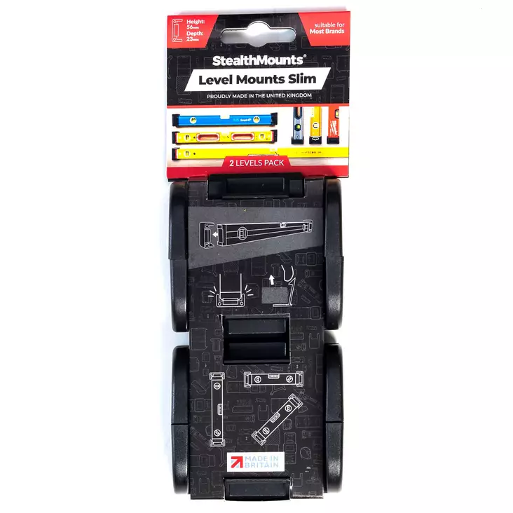 Stealthmounts vatupassin kiinnike slim 2 kpl musta - Akkuporakoneet ja ruuvivääntimet - 0850045834654 - 1