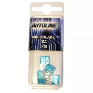 minisulake 15A 5kpl autoline - Auton sulakkeet ja sulakerasiat - 4892603695174 - 1