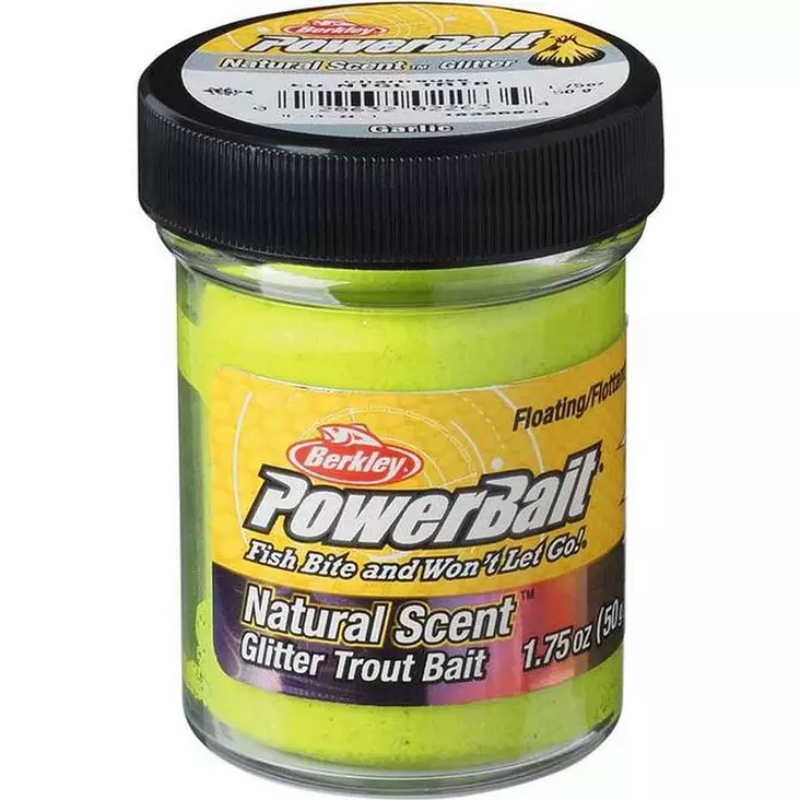 Powerbait garlic chartreuse 50 g syöttitahna - Pilkkisyötit ja tahnat - 028632022634 - 1