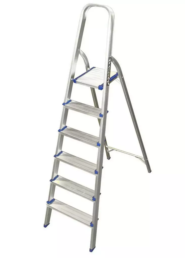 Alumiinitikkaat 193,5cm 6 askelmaa - Porrasjakkarat ja A-tikkaat - 6438140521064 - 2
