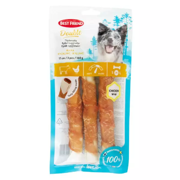 Täyterulla kana 17cm 3kpl - Koiran puruluut, purutikut ja pururullat - 5700551172014 - 1