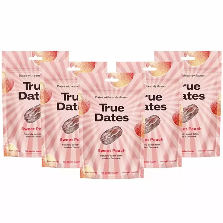 True dates sweet peach taatelit hedelmäiseen naposteluun - Taatelit - 25745000657234 - 1