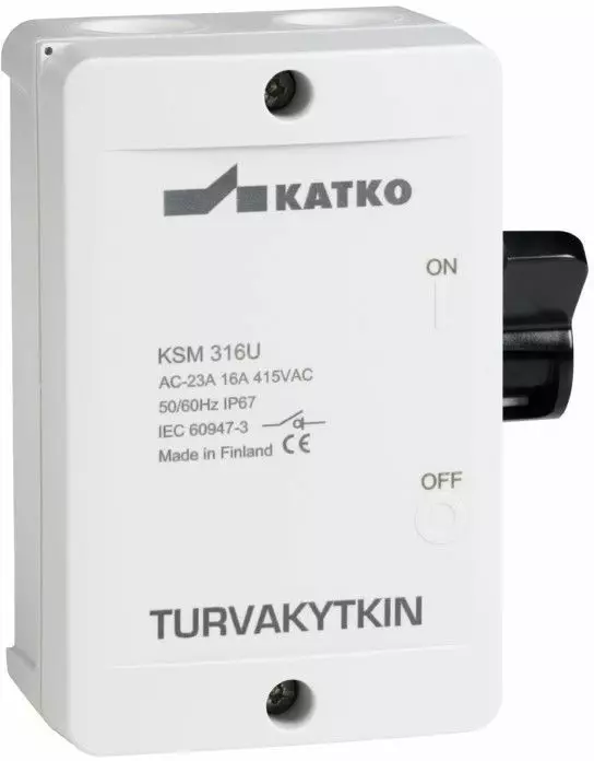 katko turvakytkin KSM 316U - Sähkökeskustarvikkeet ja sulakkeet - 6419410328354 - 1