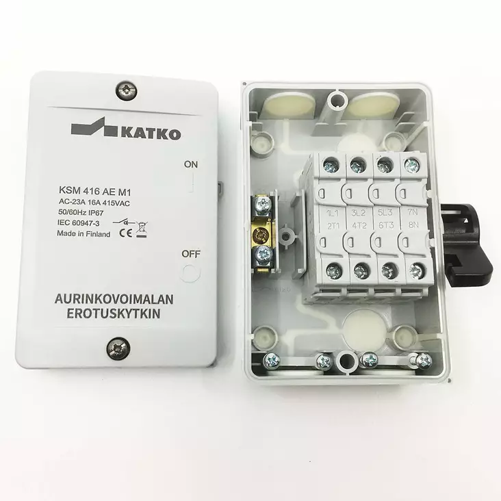 Turvakytkin vipu Katko 4 x 16A - Sähkökeskustarvikkeet ja sulakkeet - 6419410328644 - 1