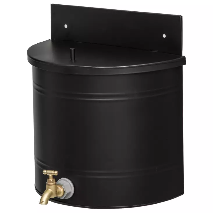 mattamusta vesisäiliö seinälle 10l vesihanalla - Vesiastiat, saavit ja saavinsuojat - 6410413040854 - 1