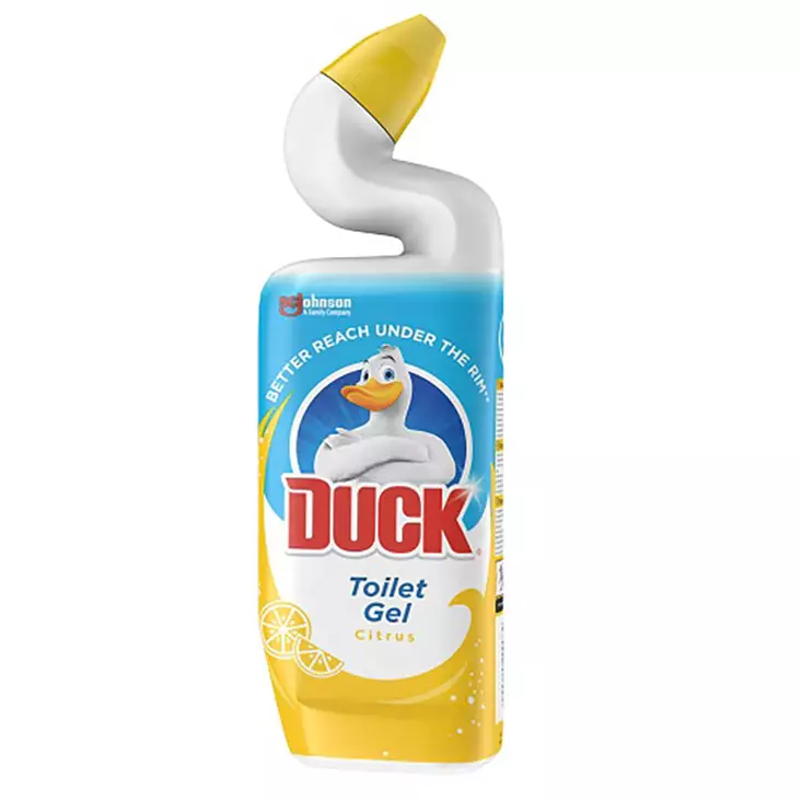 Duck wc puhdistusaine citrus 750 ml pullo, geelimuotoinen pesuaine raikkaalla sitrustuoksulla - Saniteettipesuaineet - 5000204299984 - 1