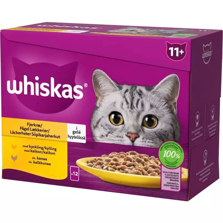whiskas kissanruokaa siipikarjaherkut - Kissan märkäruoka - 3065890154964 - 1