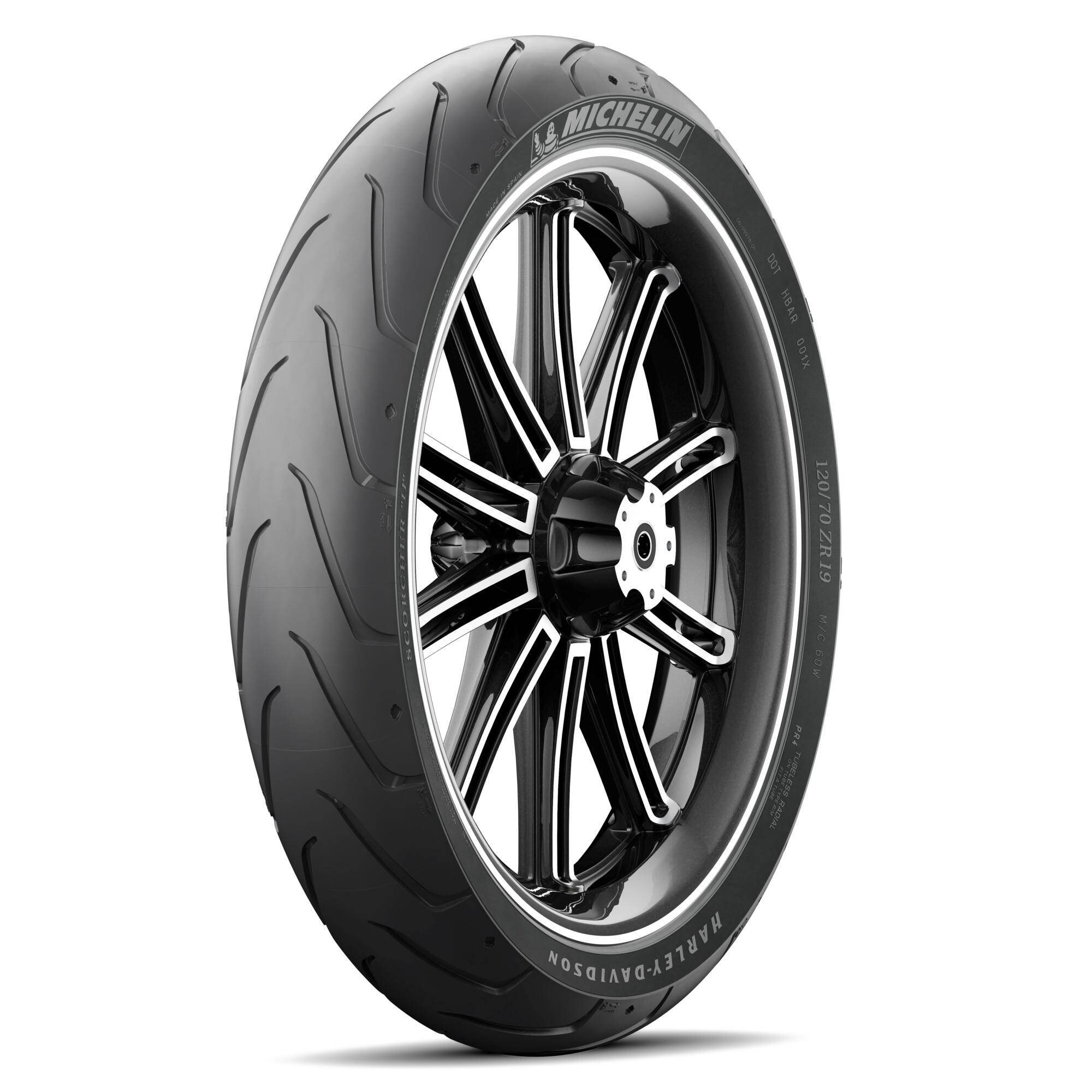 Michelin Scorcher 11 120/70ZR18 Front Motorcycle Tire - Radial Tire For Harley Sportster, V-Rod - View #3