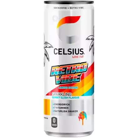 Celsius retro vibe sorbet slush energiajuoma - Virvoitusjuomat - 7350058336495 - 1