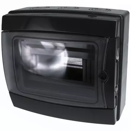 Moduulikotelo pinta 8 moduulia musta ip65 famatel - Sähköasennuskotelot - 8429760775355 - 1